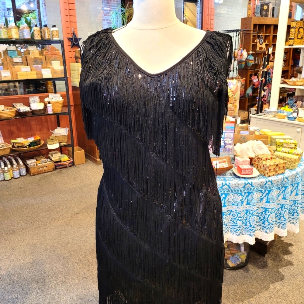 Papillon Black Flapper dress